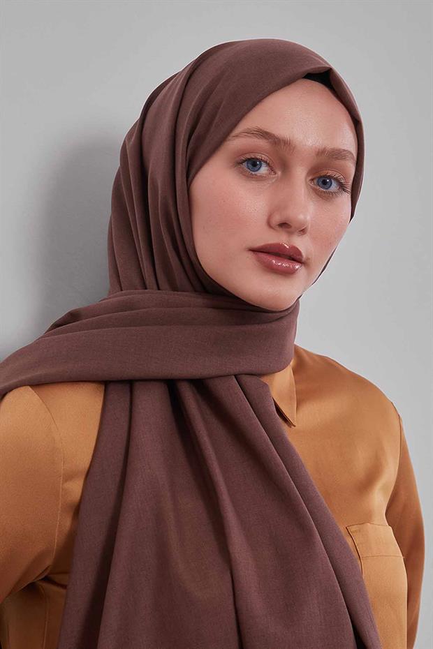 Acı Kahve Düz Tensel Şal