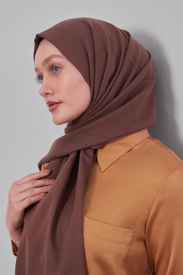 Acı Kahve Düz Tensel Şal