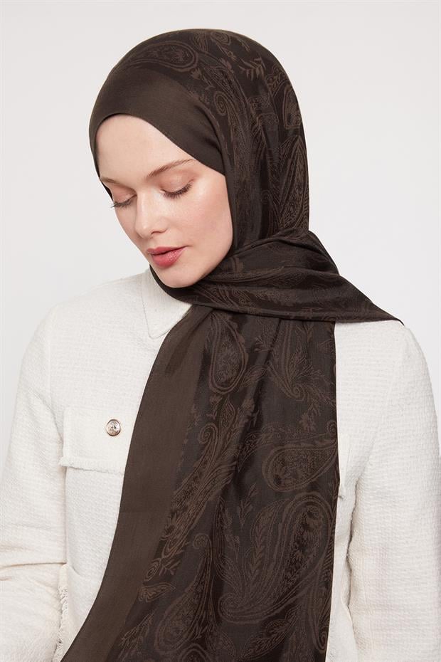 Acı Kahve Hint Desen Grazia Şal