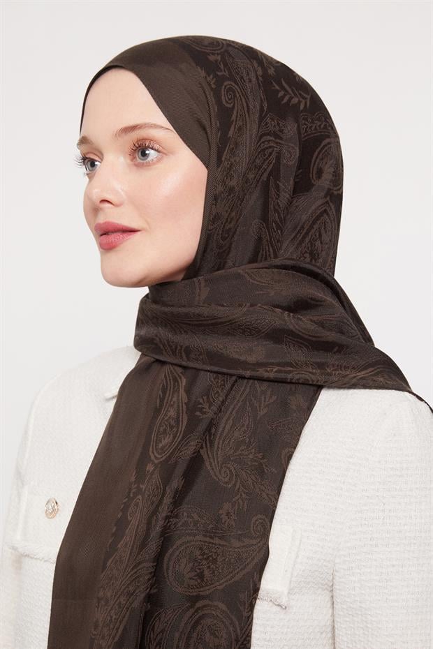 Acı Kahve Hint Desen Grazia Şal