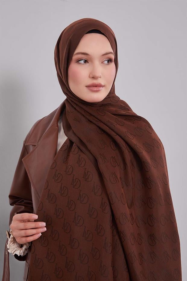 Acı Kahve LVD Baskılı Naia Jakar Şal