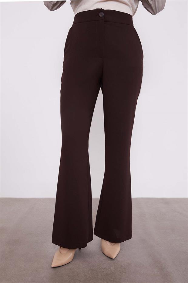 Acı Kahve Yelekli İkili Takım