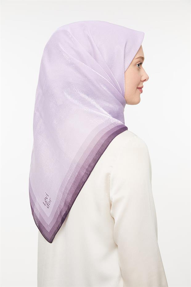 Açık Eflatun Kehribar Eşarp