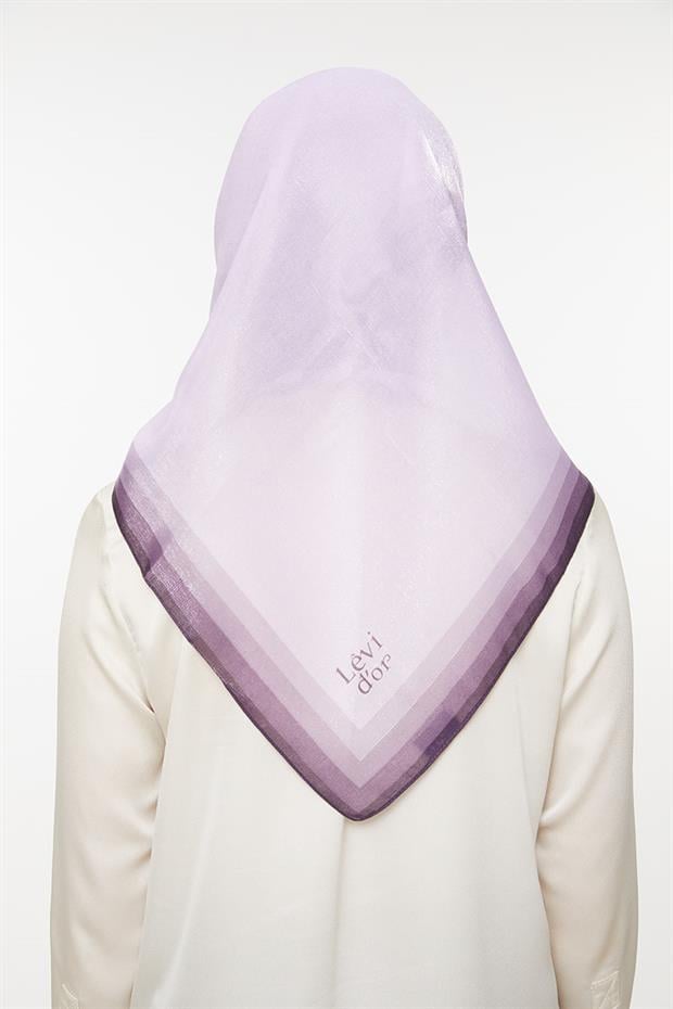 Açık Eflatun Kehribar Eşarp