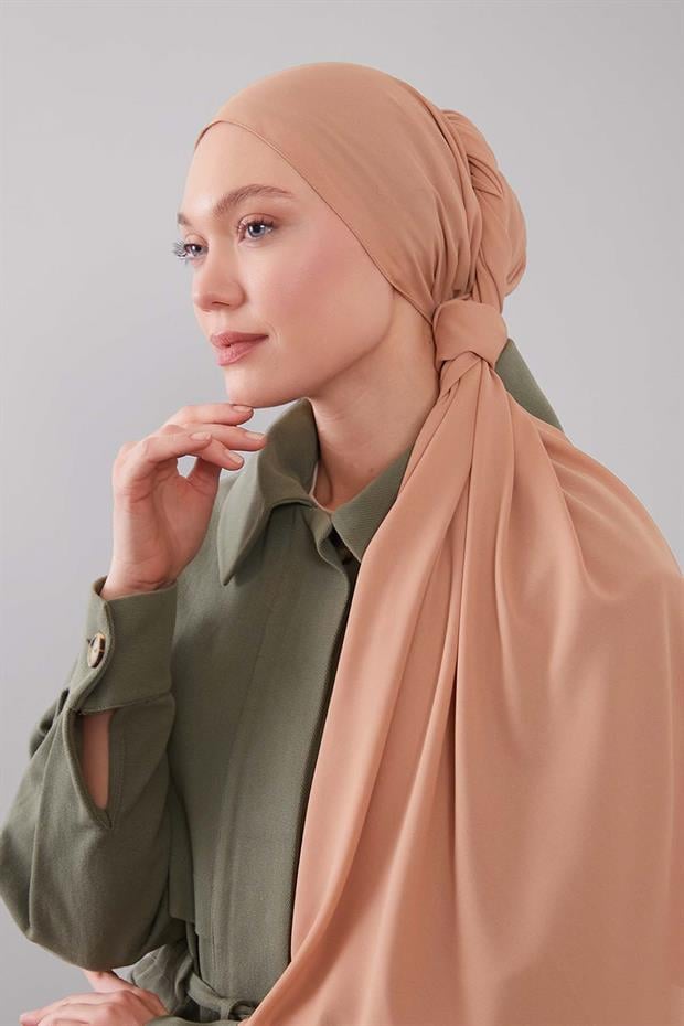 Açık Kahve Lux Şifon Şal