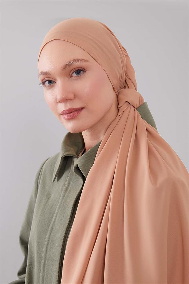 Açık Kahve Lux Şifon Şal