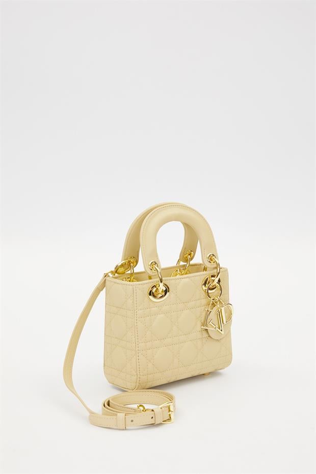 Açık Yeşil Kare Gold Zincir Detaylı El Çantası