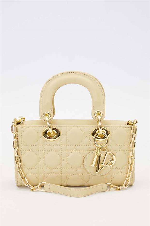 Açık Yeşil Zincir Askı Aksesuarlı El Çantası