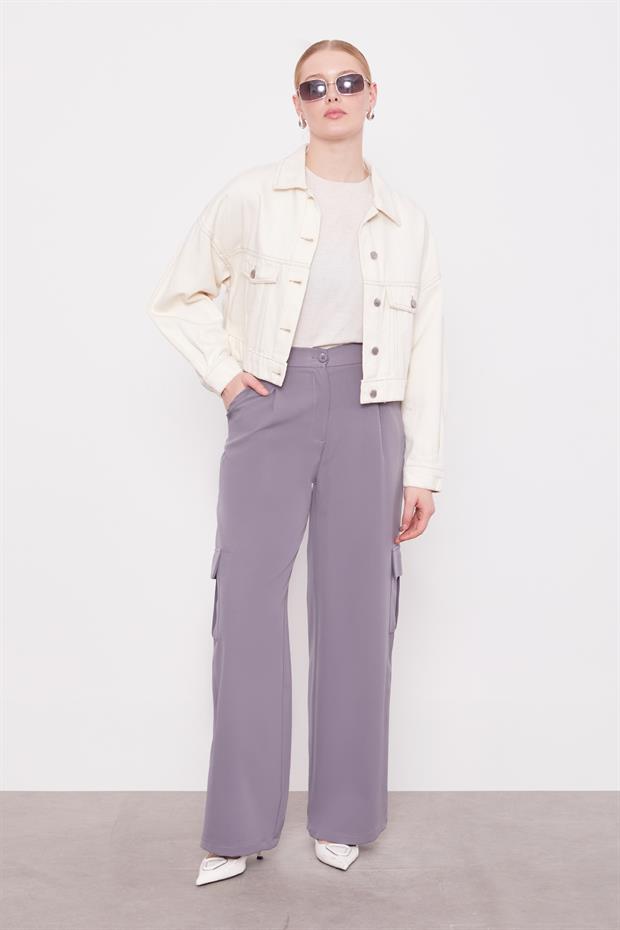 Antrasit Cep Detaylı Pantolon