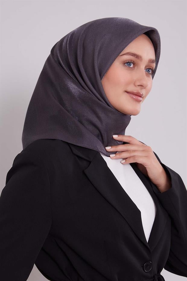 Antrasit Çift Renk Kehribar Eşarp