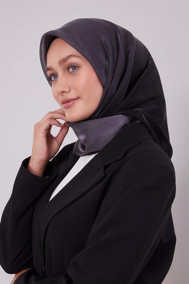 Antrasit Çift Renk Kehribar Eşarp