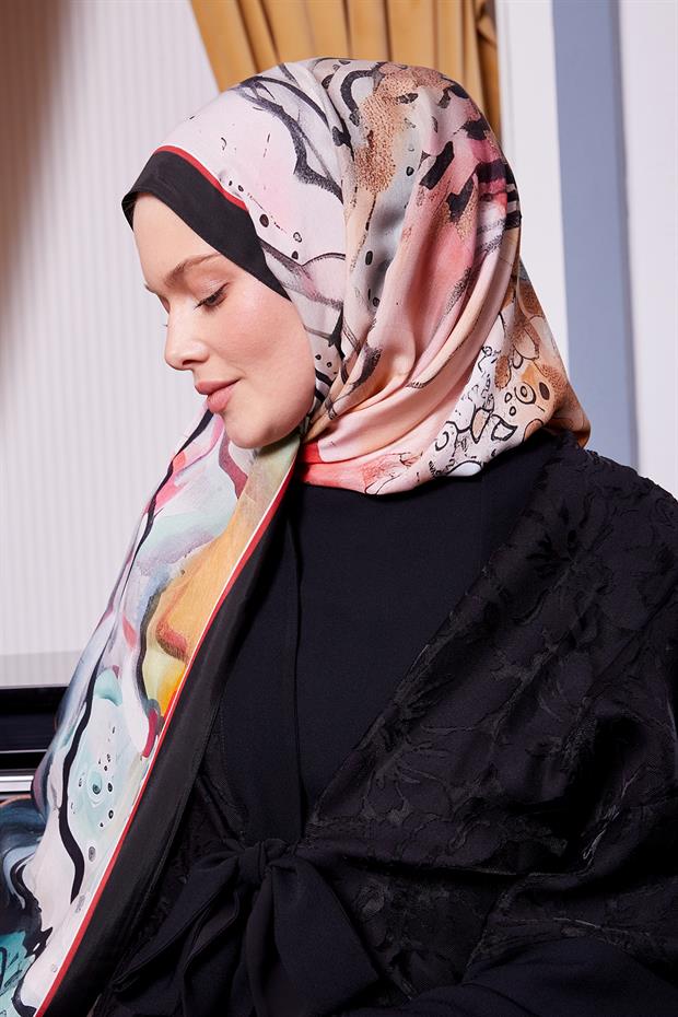 Antrasit Ebruli Desen Royal Şal