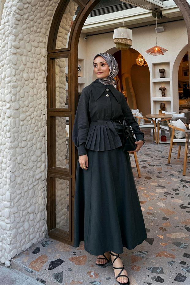 Antrasit Etek Ucu Pileli Cupra Etek Takım