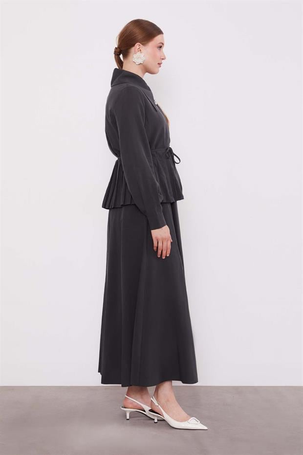 Antrasit Etek Ucu Pileli Cupra Etek Takım