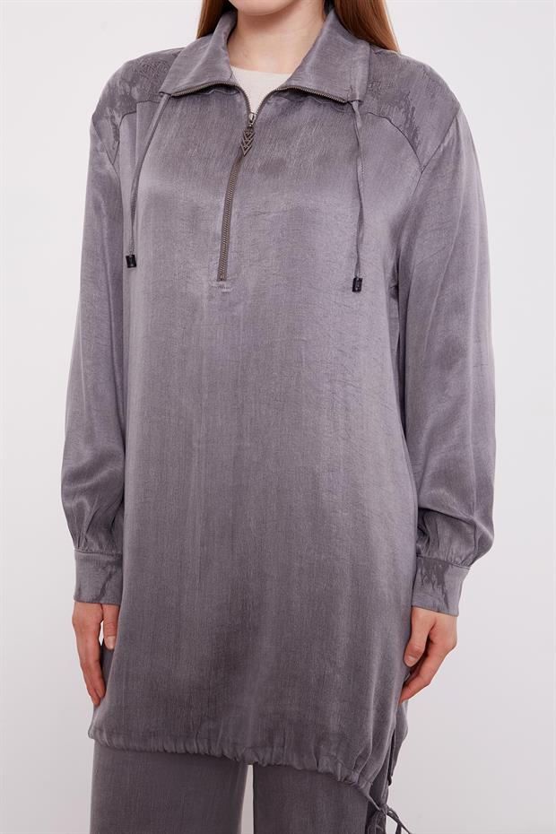 Antrasit Fermuar Kapamalı Cupra İkili Takım