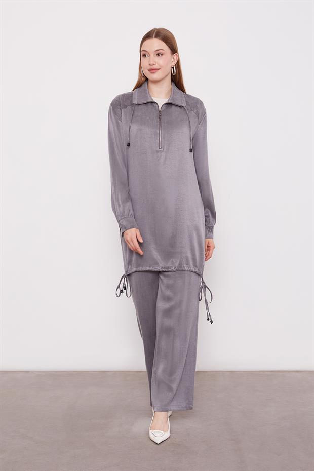 Antrasit Fermuar Kapamalı Cupra İkili Takım