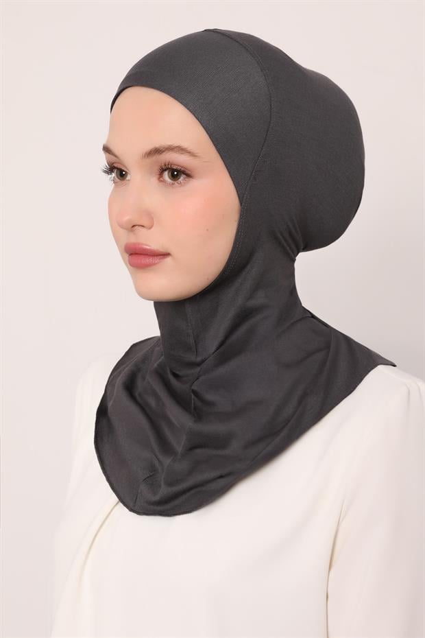 Antrasit Hijabchi Boyunluklu Bone