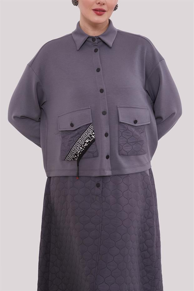 Antrasit Kapitone Etekli Takım