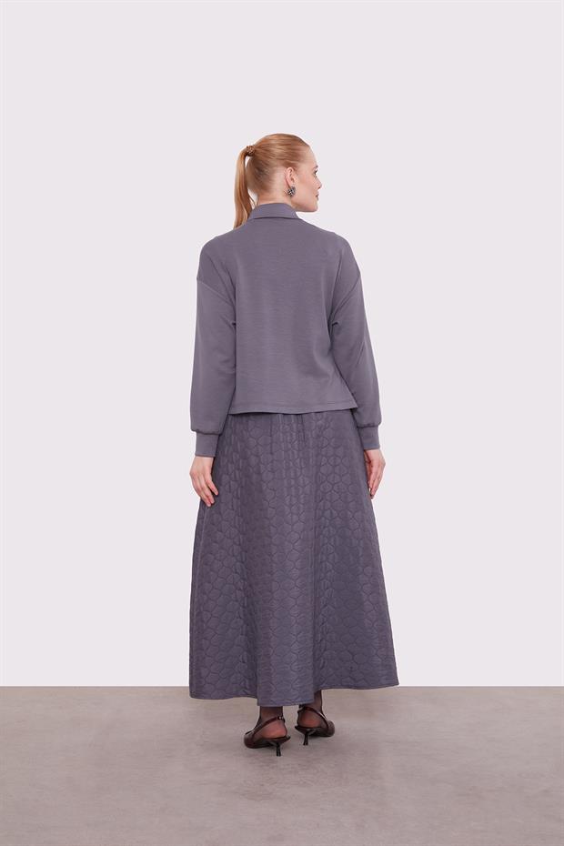 Antrasit Kapitone Etekli Takım