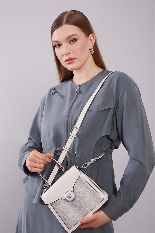 Antrasit Omuz Fermuar Detaylı Etek Takım