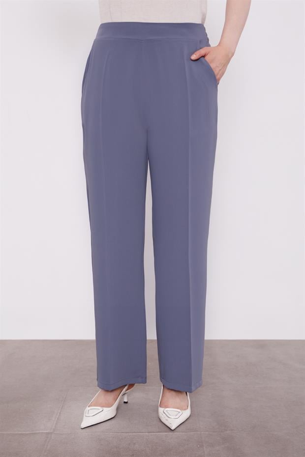 Antrasit Taş Çiçek Detaylı Tunik Takım