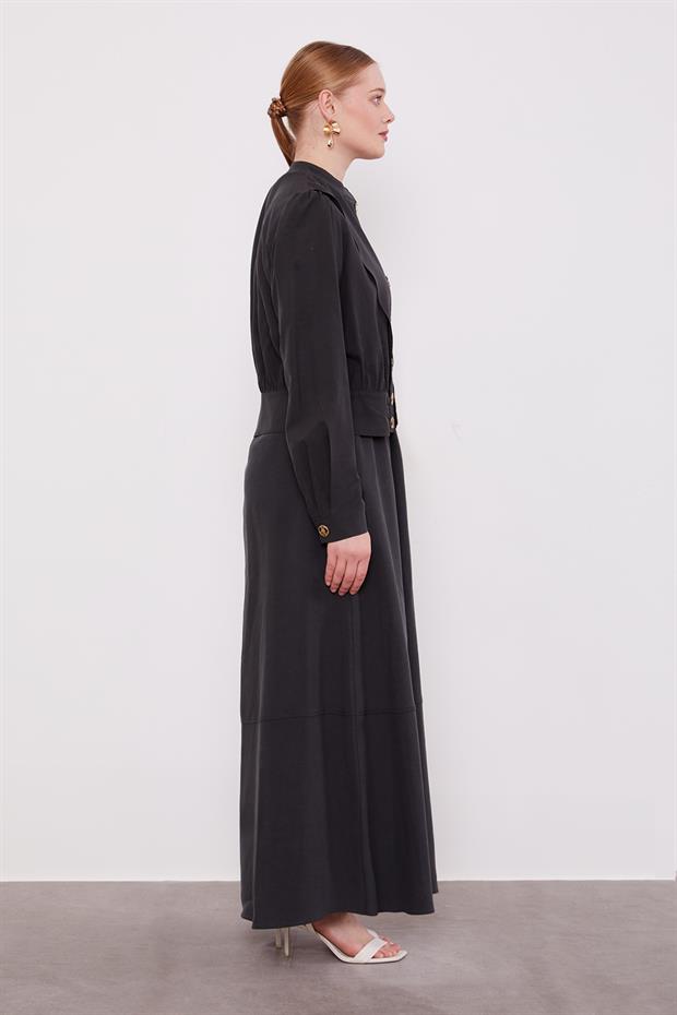 Antrasit Vatkalı Cupra Ceket Takım