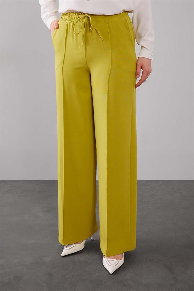 Asit Beli Lastikli Nervür Dikişli Pantolon