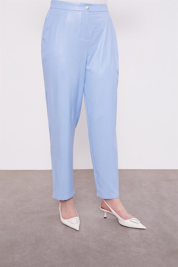 Bebe Mavisi Beli Büzgülü Pantolonlu Spor Takım