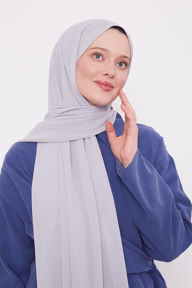 Bebe Mavisi Krinkıl Düz Şal