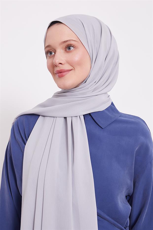 Bebe Mavisi Krinkıl Düz Şal