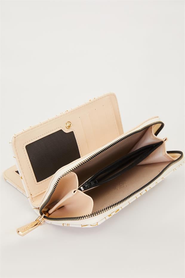 Bej Çift Gözlü Cüzdan