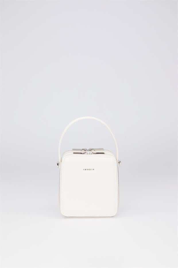 Bej Dikdörtgen Model Omuz Çantası