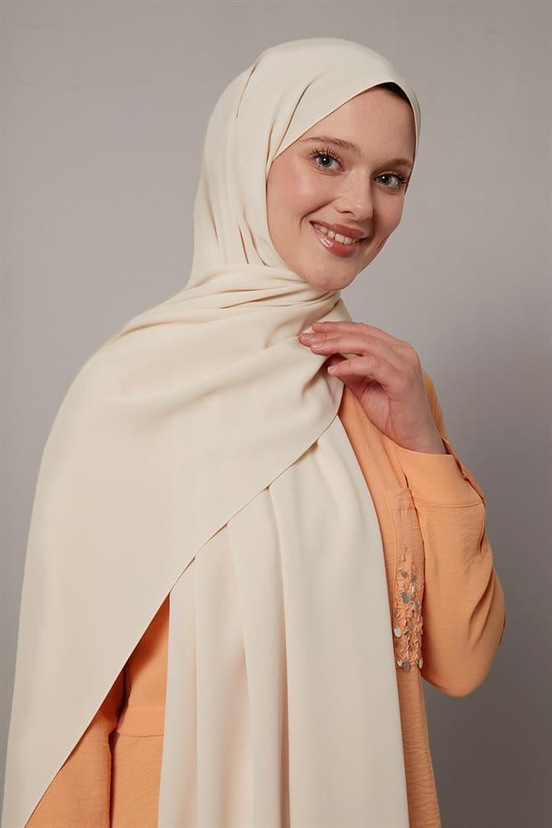 Bej Düz Trend Şal