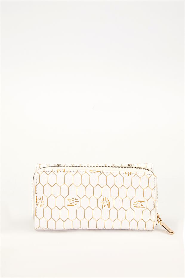 Bej Fermuar Detay Cüzdan