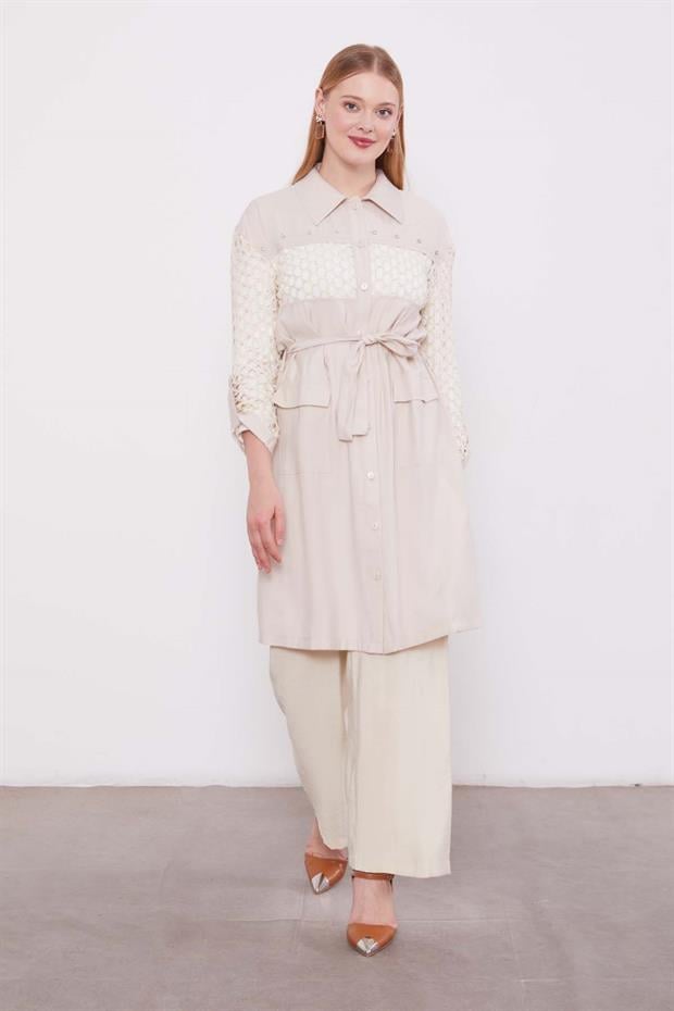 Bej File Detaylı Cupra Kap