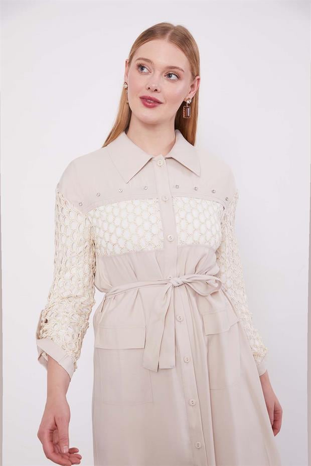 Bej File Detaylı Cupra Kap