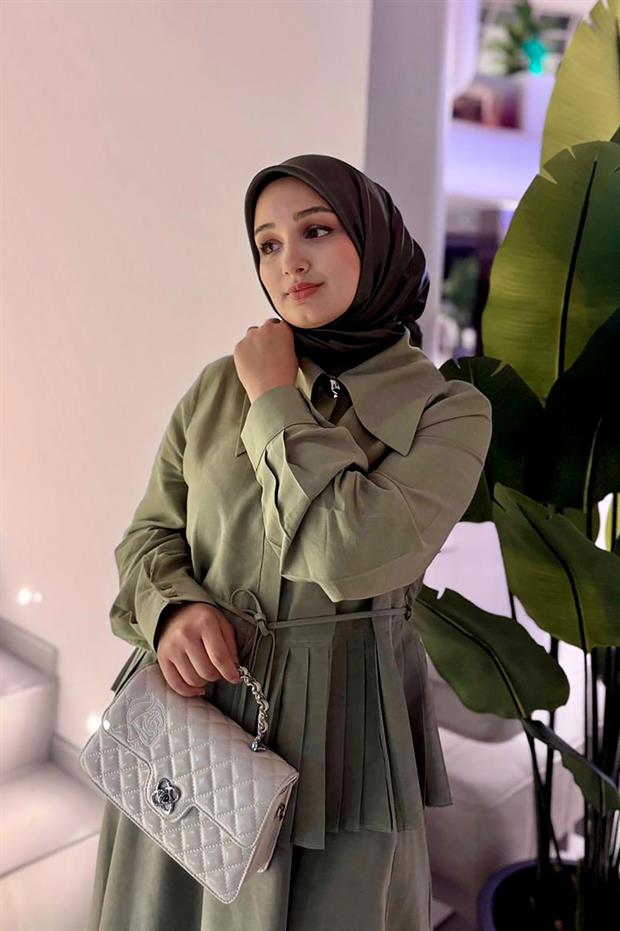 Bej Gül Baskılı El Çantası