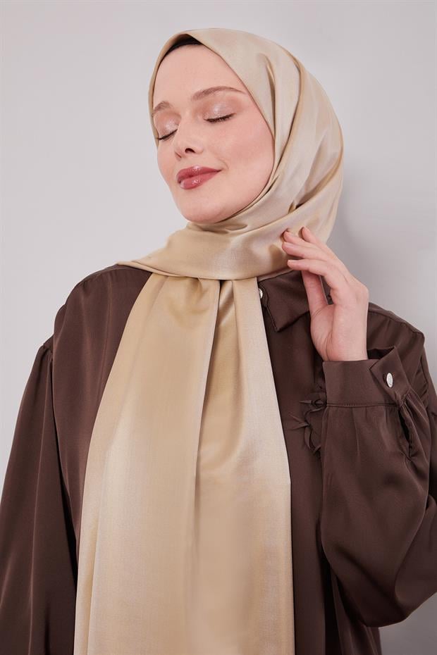 Bej İpek Şal