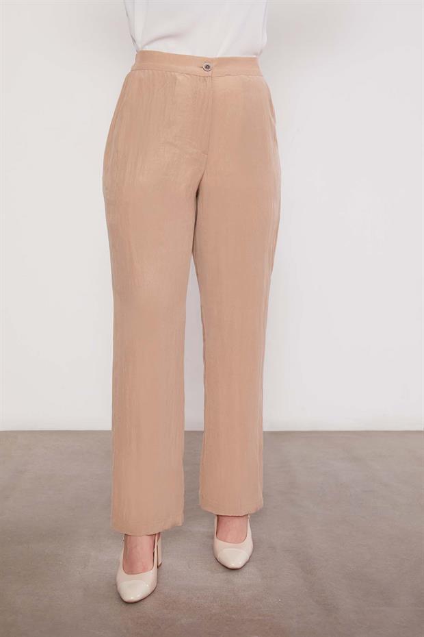 Bej İşleme Omuz Detaylı Cupra İkili Takım