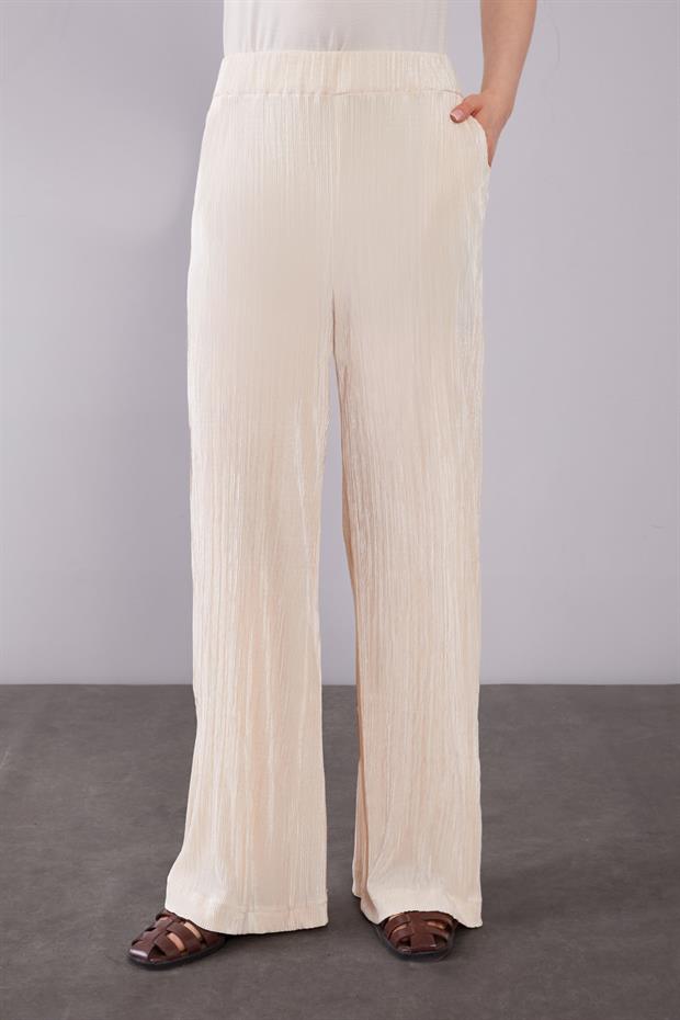 Bej Kapüşonlu Bağcık Detaylı İkili Takım