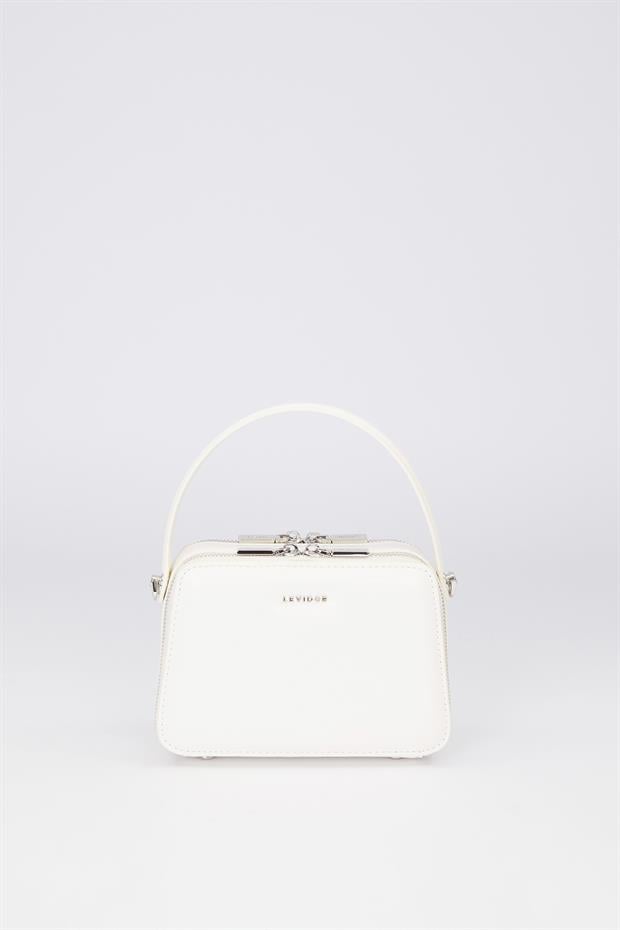 Bej Kare Bombe Görünümlü Omuz Çantası