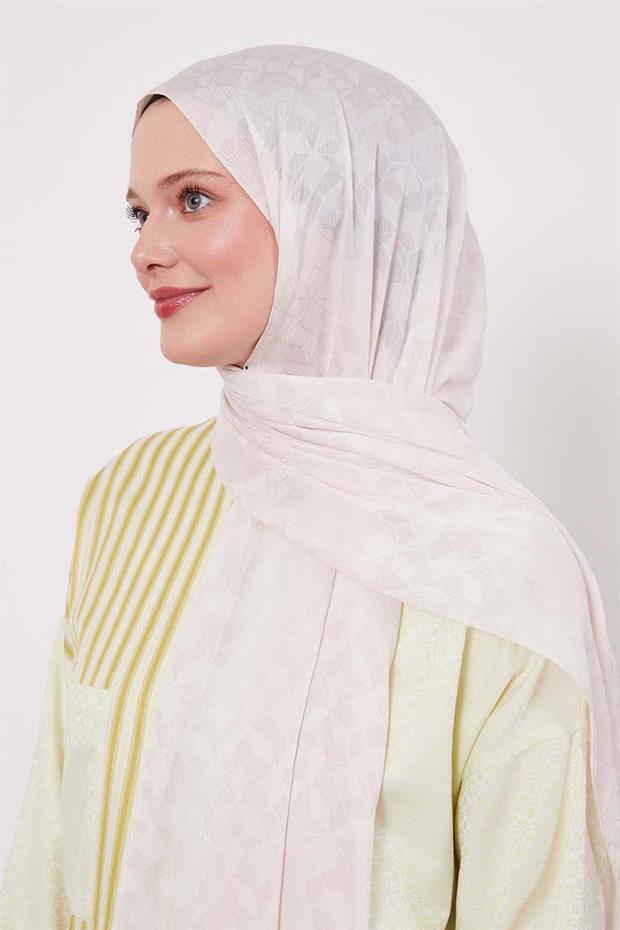 Bej Kristal Desen Jakar Capri Şal