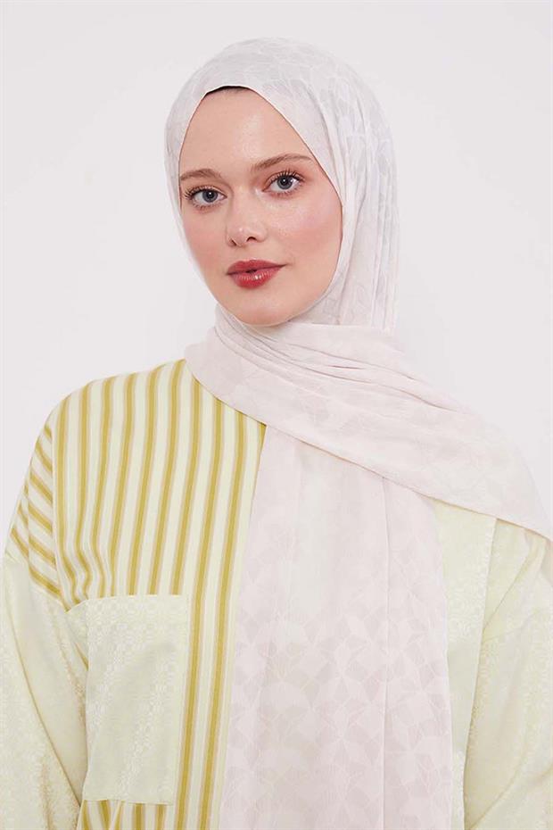 Bej Kristal Desen Jakar Capri Şal