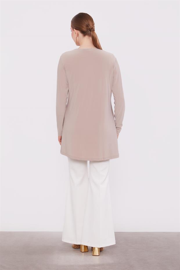 Bej Uzun Kollu Sandy İçlik