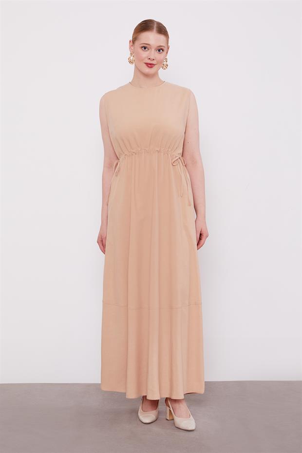 Bej Vatkalı Cupra Ceket Takım