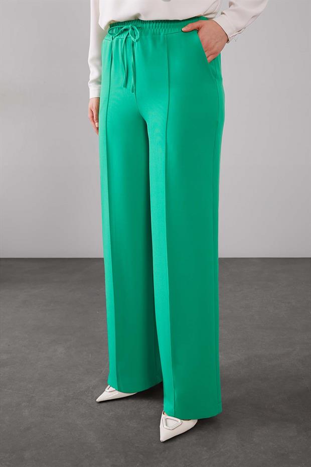 Benetton Beli Lastikli Nervür Dikişli Pantolon