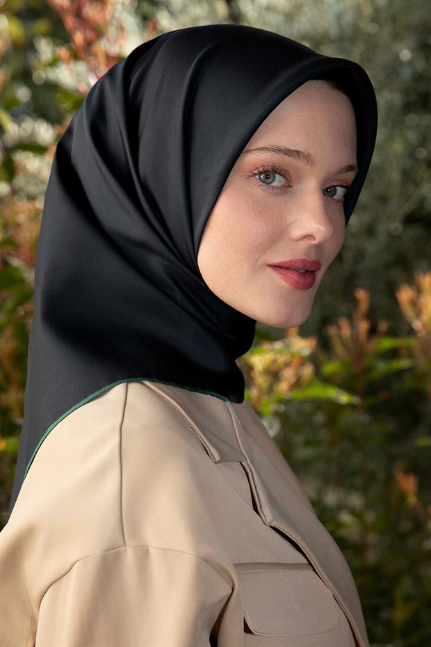 Benetton Çift Taraflı Twill İpek Eşarp