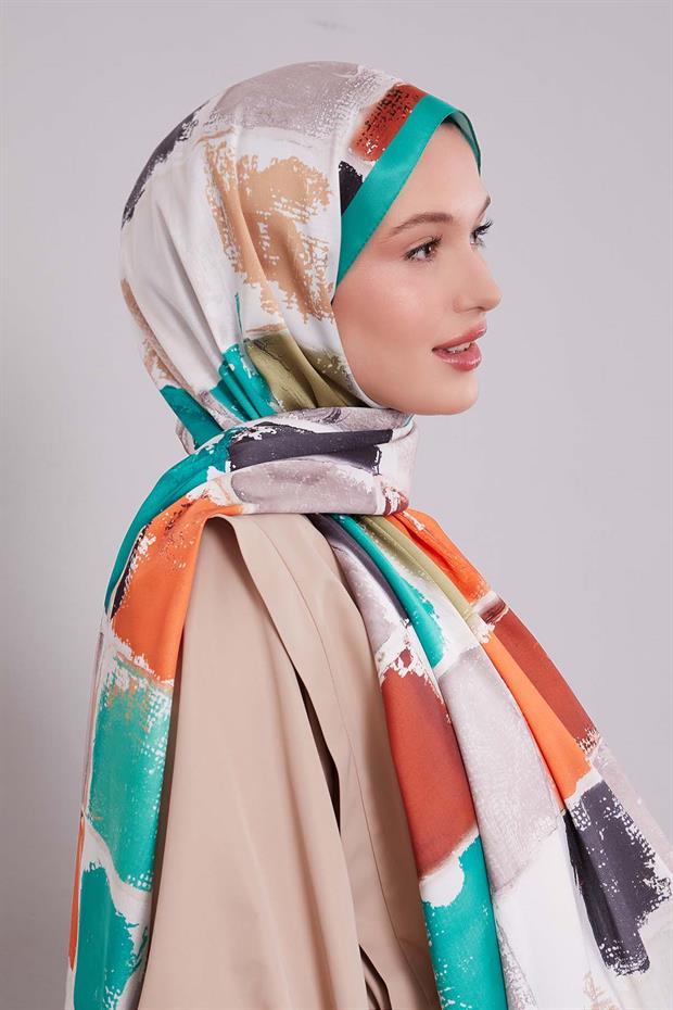 Benetton Dama Desen Twill Şal