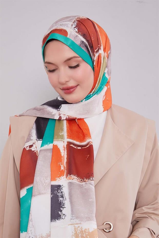 Benetton Dama Desen Twill Şal