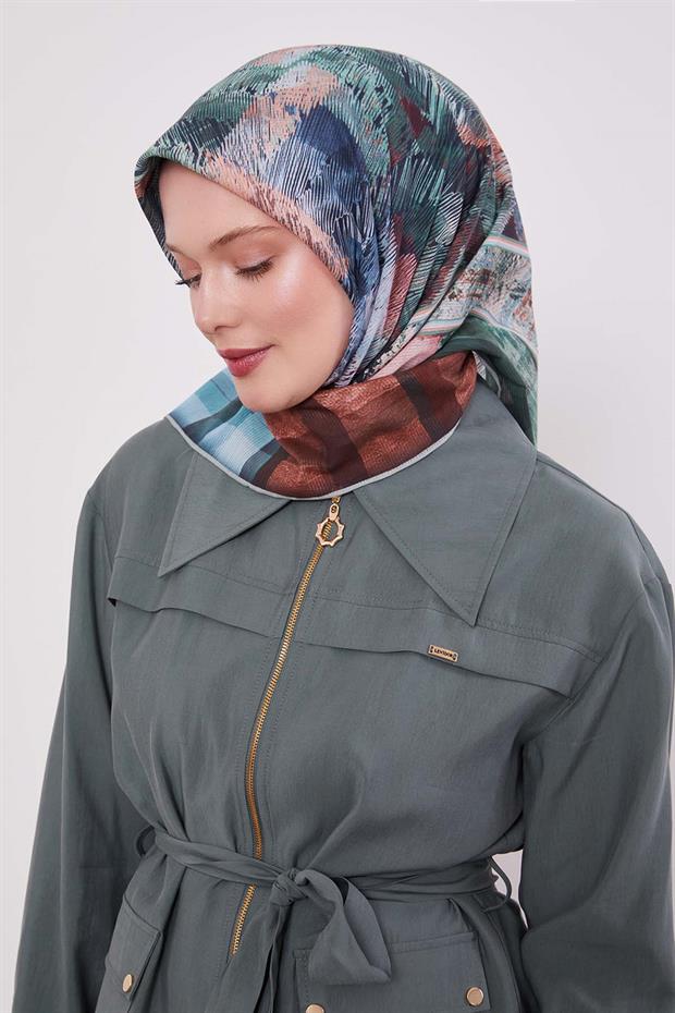 Benetton Ekose Pamuk Eşarp